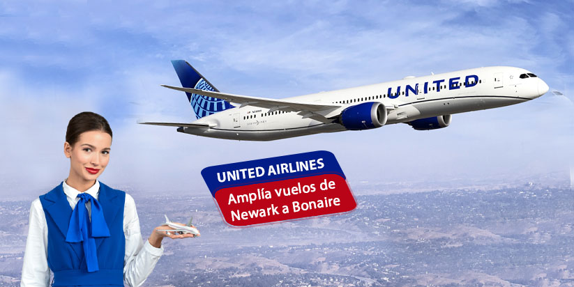United Airlines expande vuelos desde Newark a Bonaire